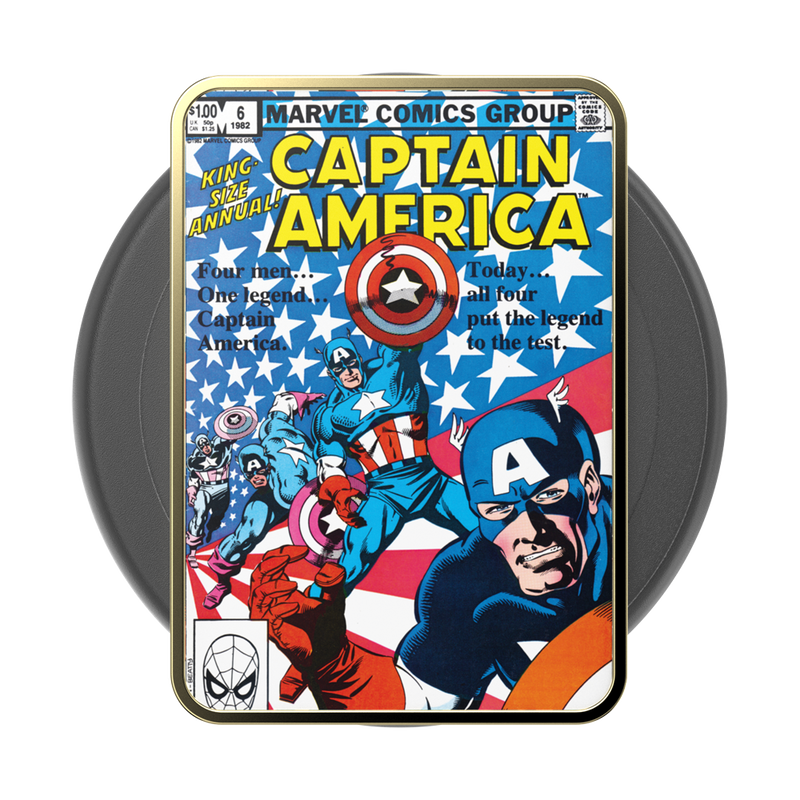 Enamel Captain America Comic Book — PopGrip for MagSafe image number 1